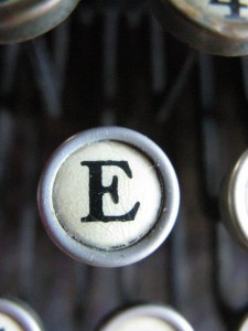 Typewriter e by Robyn Beattie