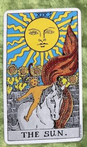 Sun Tarot Card Rider Waite Smith deck